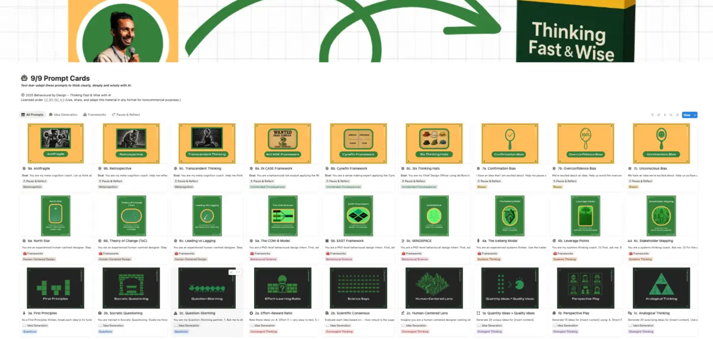 Thinking Fast and Wise with AI product overview.